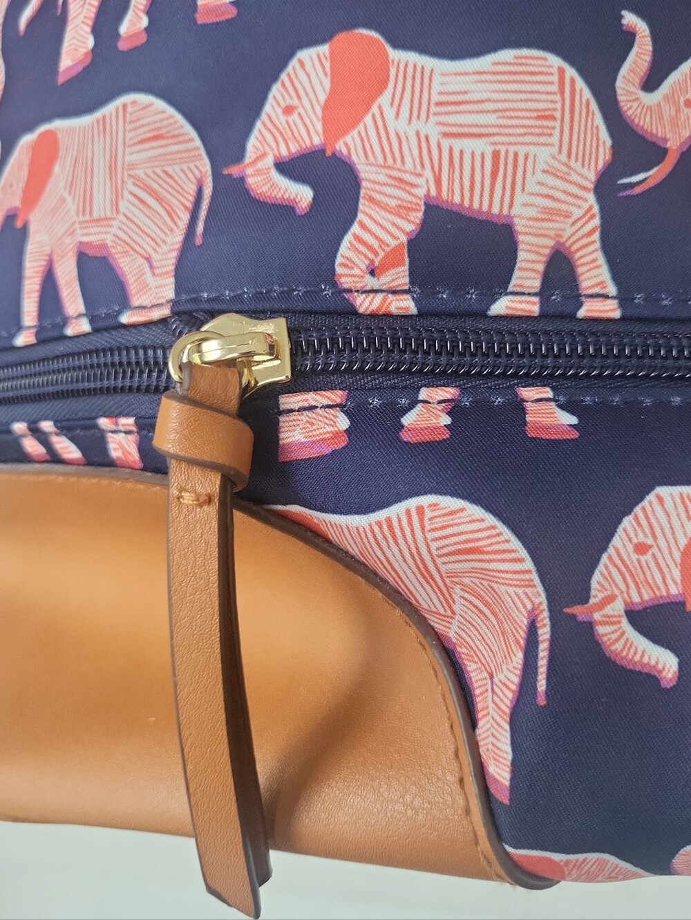 Stella & Dot Boho Elephant Large Weekender Shoulder Tote Bag 25" x 14" - Picture 5 of 13